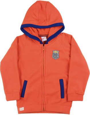 

FS Mini Klub Full Sleeve Solid Baby Boys Jacket, Orange