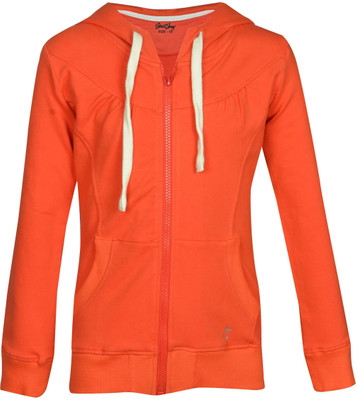 

Gini & Jony Full Sleeve Solid Baby Girls Jacket, Orange