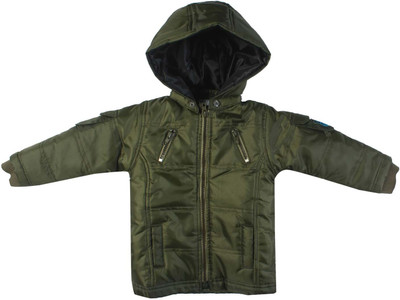 

FS MINI KLUB Full Sleeve Solid Baby Boys Quilted Jacket, Olivegreen