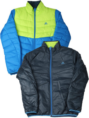 

ADIDAS Full Sleeve Self Design Boys Quilted Jacket, Shoblu