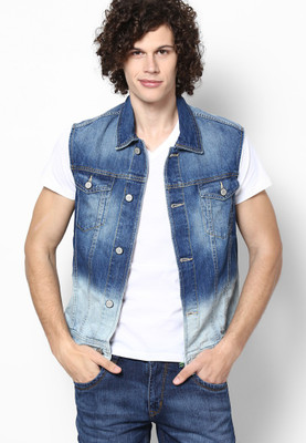 

Jack & Jones Sleeveless Solid Men's Jacket, Medium blue denim