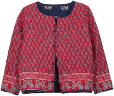 

My Little Lambs Full Sleeve Printed Baby Girls Quilted Jacket, Red