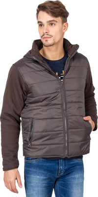 

Campus Sutra Full Sleeve Solid Men Quilted Jacket, Brown