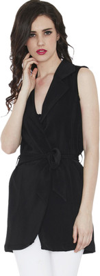 

Divaat Sleeveless Solid Women's Jacket, Black