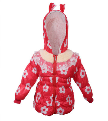 

Ayushi Fashion World Full Sleeve Self Design Baby Girls Jacket, Red