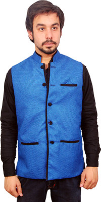 61% OFF on Front Look Sleeveless Self Design Men's Nehru Jacket 61% OFF on Front Look Sleeveless Self Design Men's Nehru Jacket