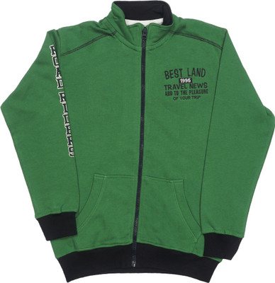 

Gini & Jony Full Sleeve Solid Baby Boys Jacket, Green
