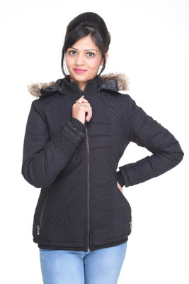 

Trufit Full Sleeve Solid Women's Bomber Jacket, Black
