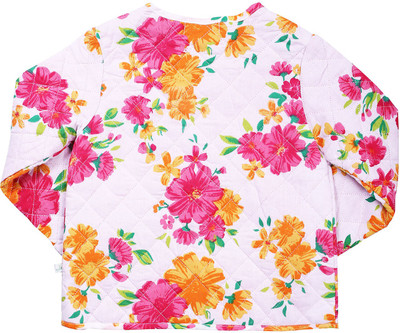 

Shoppestreet Full Sleeve Floral Print Baby Girls Quilted Jacket, Multicolor