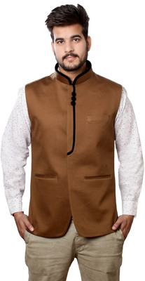 Veera Paridhaan Sleeveless Solid Men Jacket