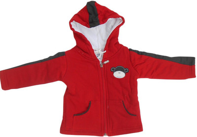 

NammaBaby Full Sleeve Solid Baby Boys Jacket, Red