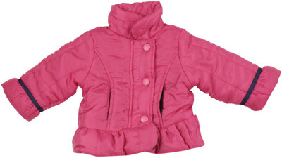 

Nauti Nati Full Sleeve Solid Baby Girls Quilted Jacket, Pink
