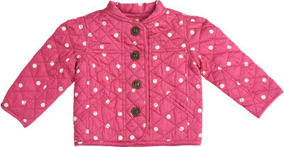

Toy Balloon Kids Full Sleeve Polka Print Baby Girls Quilted Jacket, Fuchia pink
