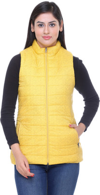 

Trufit Sleeveless Solid Women's Jacket, Yellow