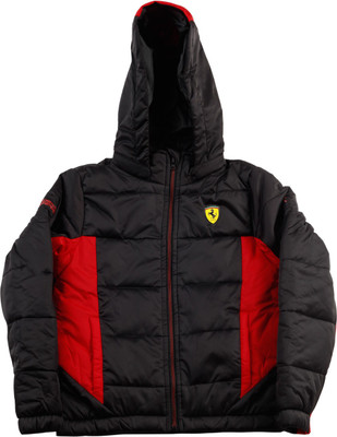 

Puma Full Sleeve Self Design Boys Quilted Jacket, Black