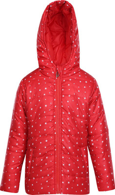 

Life by Shoppers Stop Full Sleeve Printed Girls Jacket, Red