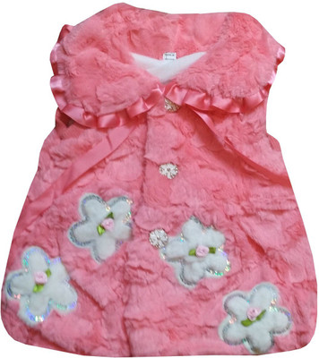 

Icable Sleeveless Solid Baby Girls Jacket, Pink