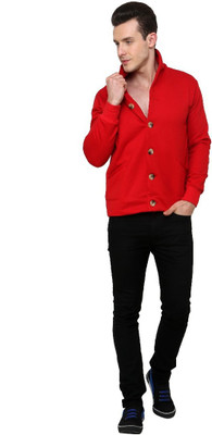 

Casual Tees Full Sleeve Solid Men's Quilted Jacket, Red