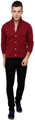 Casual Tees Full Sleeve Solid Men's Quilted Jacket, Maroon