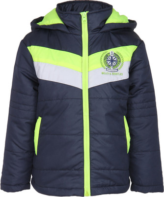 

Bells and Whistles Full Sleeve Solid Baby Boys Jacket, Blue