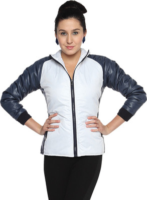 

Campus Sutra Full Sleeve Solid Women Quilted Jacket, White