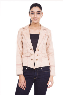 

9teen Again Full Sleeve Solid Women's Jacket, Beige