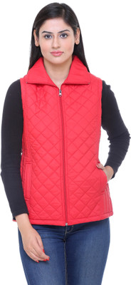 

Trufit Sleeveless Solid Women's Jacket, Red