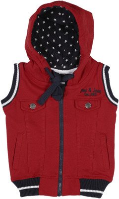

Gini & Jony Sleeveless Solid Baby Boys Jacket, 1220