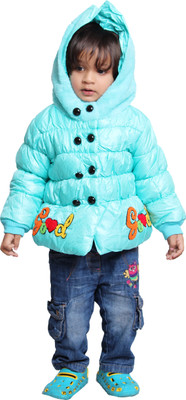 

Tiny Toon Full Sleeve Embroidered Baby Girls Jacket, Green