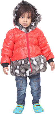 

Sakhi Sang Full Sleeve Solid Baby Girls Jacket, Orange