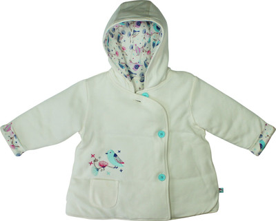 

FS Mini Klub Full Sleeve Solid Baby Girls Jacket, Off white