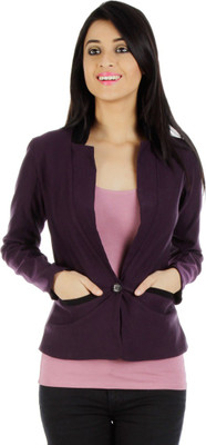 Vea Kupia Full Sleeve Solid Women's Jacket, Purple