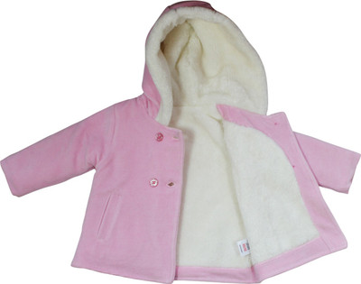 

FS MINI KLUB Full Sleeve Solid Baby Girls Jacket, Ltpink