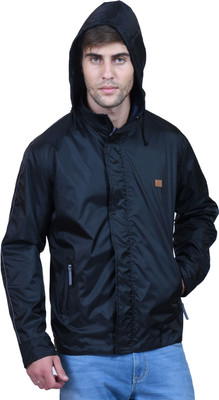

Forest Club Premium Solid Men Wind Cheater, Black