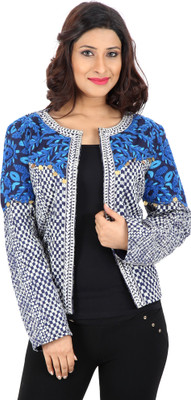 

Svt Ada Collections Full Sleeve Embroidered Women' Jacket, Blue
