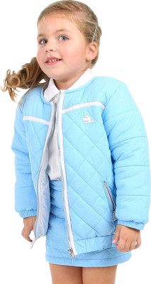 

Cherry Crumble California Full Sleeve Solid Baby Girls Jacket, Light blue