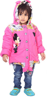 

Sakhi Sang Full Sleeve Solid Baby Girls Jacket, Pink