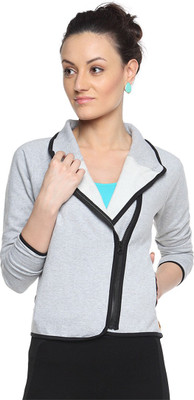 

Campus Sutra Full Sleeve Solid Women Jacket, Grey