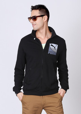 puma full sleeve solid men's jacket