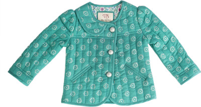 

Toy Balloon Kids Full Sleeve Self Design Baby Girls Quilted Jacket, Coral green