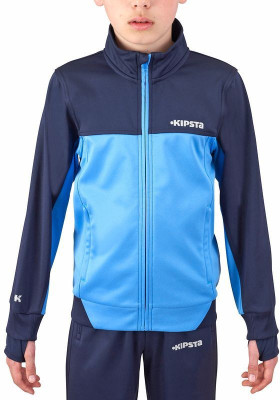 

Kipsta by Decathlon Full Sleeve Solid Boys Fleece Jacket, Blue