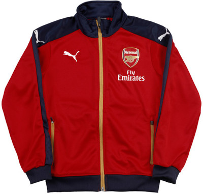 

Puma Full Sleeve Printed Boys Jacket, High risk red-black iris