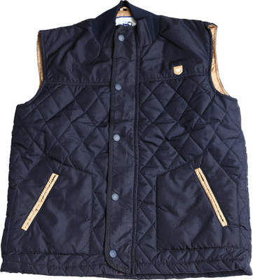 

612 League Sleeveless Solid Girls Sports Jacket, Navy