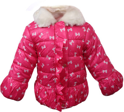 

Ayushi Fashion World Full Sleeve Self Design Baby Girls Jacket, Red