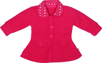 

FS Mini Klub Full Sleeve Solid Baby Girls Jacket, Hot pink