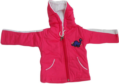 

NammaBaby Full Sleeve Solid Baby Girls Jacket, Pink