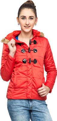 

Campus Sutra Full Sleeve Solid Women Fleence Jacket, Red