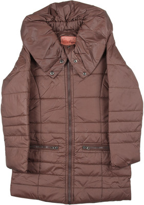 

Fort Collins Full Sleeve Solid Girls Quilted Jacket, Brown