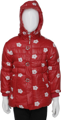 

Addyvero Full Sleeve Printed Girls Jacket, Mesmerizing white;pretty red
