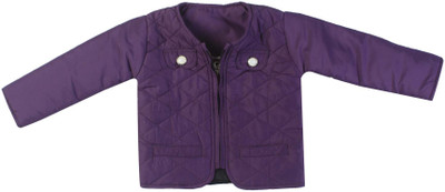 

FS MINI KLUB Full Sleeve Solid Baby Girls Quilted Jacket, Voilet